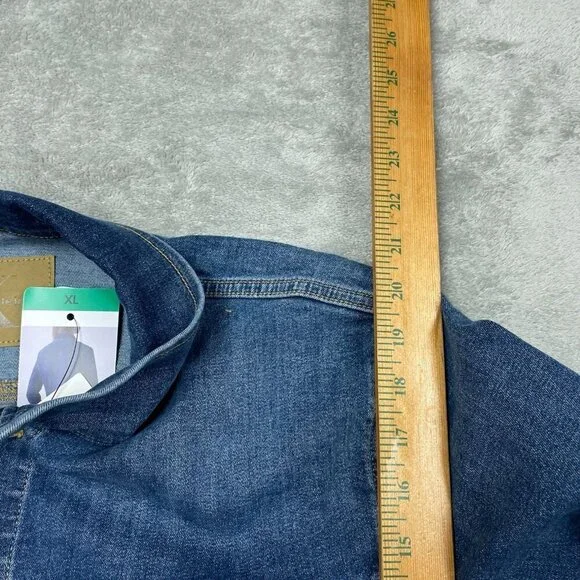 Calvin Klein Womens Denim Jacket XL Button-Front Classic Design d0163 - Picture 6 of 9